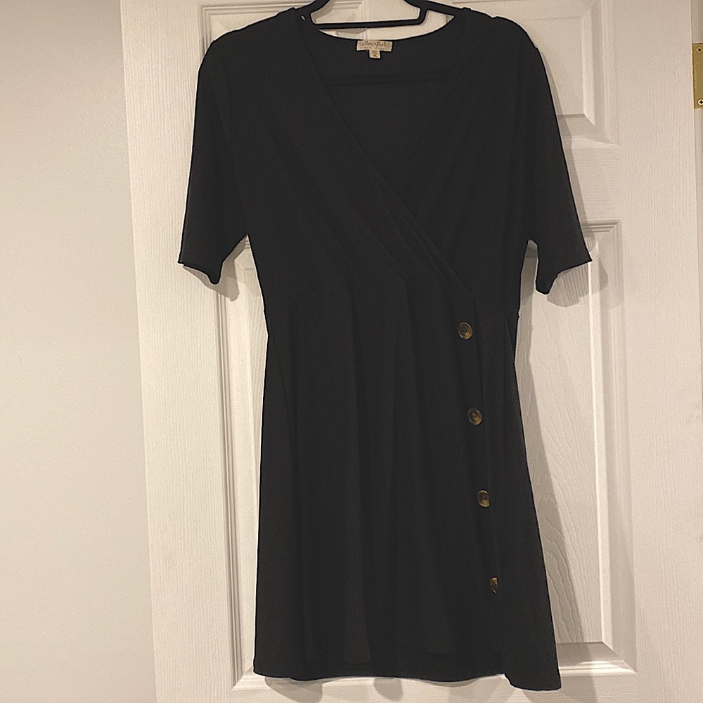 Black knit dress